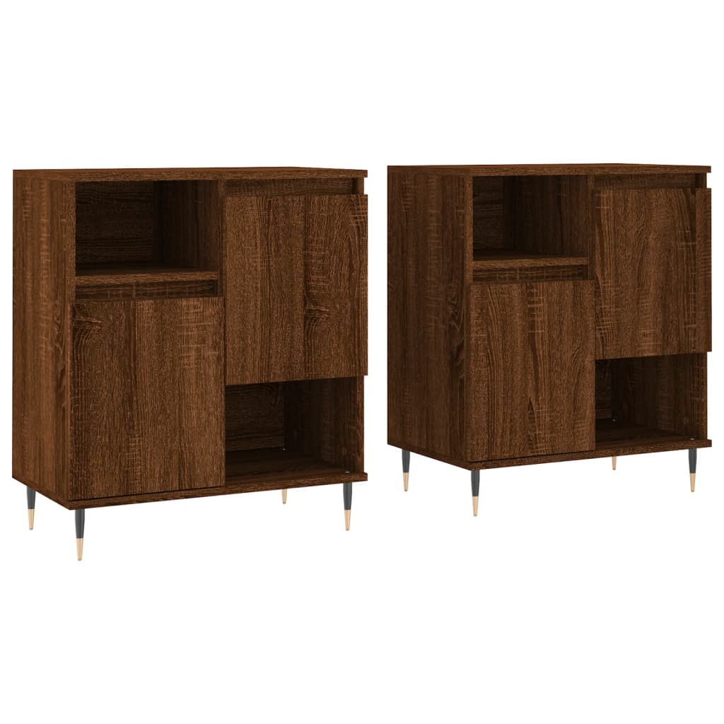 Thumbnail - vidaXL Sideboards 2 Stk. Braun Eichen-Optik Holzwerkstoff