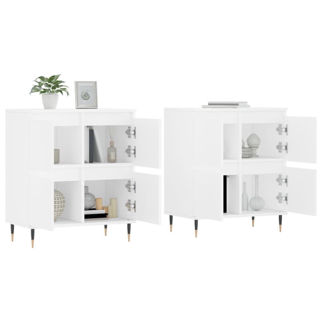 Thumbnail - vidaXL Sideboards 2 Stk. Weiß Holzwerkstoff
