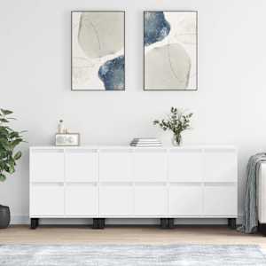 Komoda 3 kosi bel inženirski les