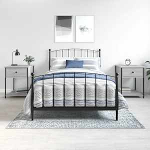 Nočna mizica 2 kosa siva sonoma 44x45x58 cm inženirski les