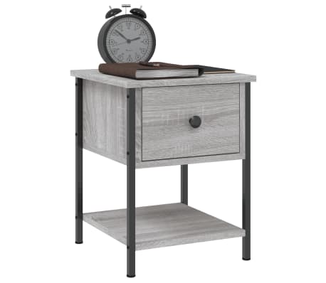 vidaXL Κομοδίνο Γκρι Sonoma 34 x 35,5 x 45 εκ. από Επεξεργασμένο Ξύλο