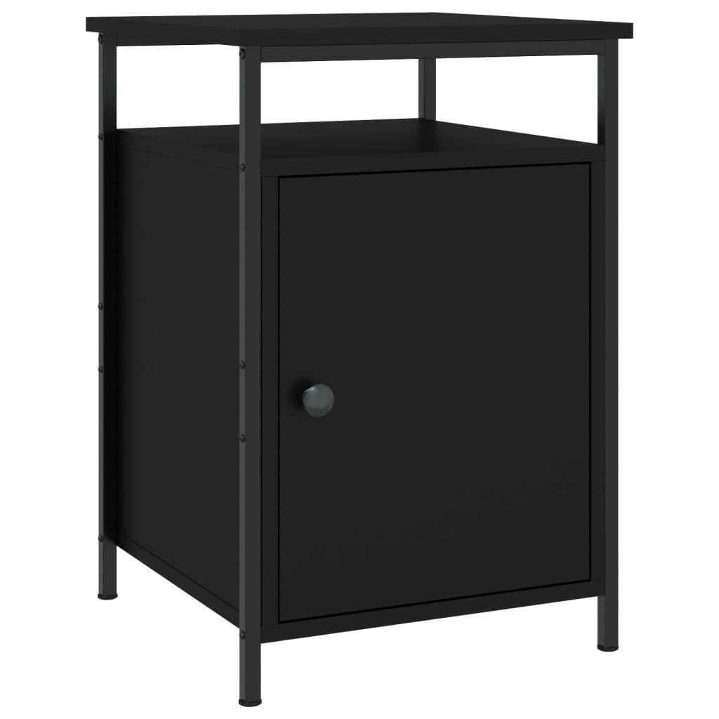 vidaXL Nachtkastjes 2 st 40x42x60 cm bewerkt hout zwart afbeelding