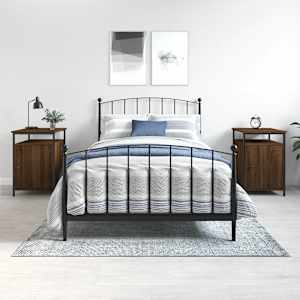 Nočna omarica 2 kosa rjavi hrast 40x42x60 cm inženirski les