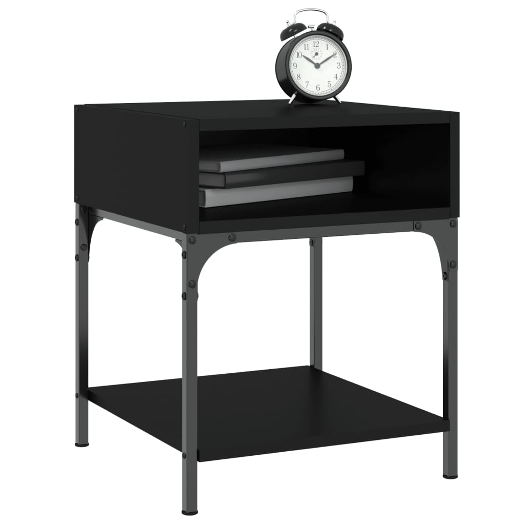 vidaXL Nočné stolíky 2 ks čierne 40x41x50 cm kompozitné drevo