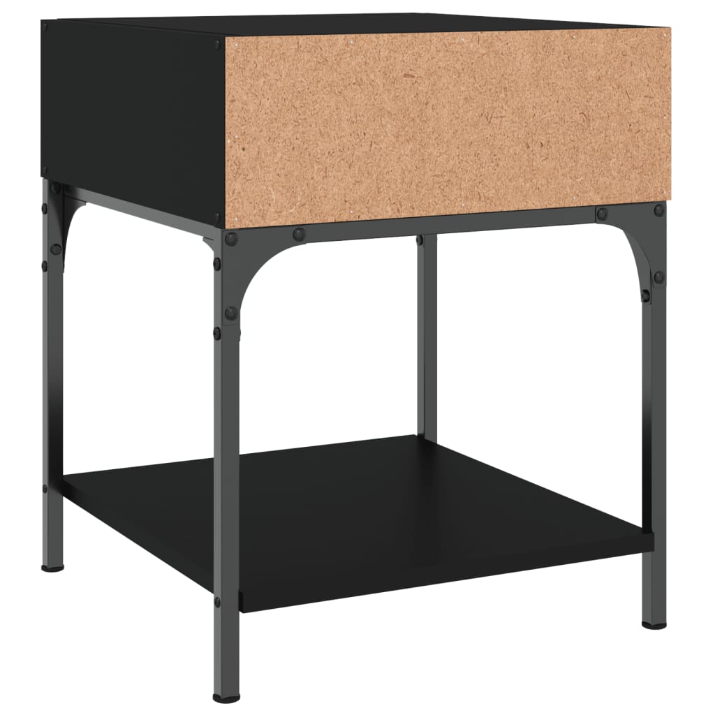  Nočné stolíky 2 ks čierne 40x41x50 cm kompozitné drevo