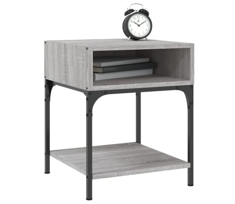 vidaXL Table de chevet sonoma gris 40x41x50 cm bois d'ing&eacute;nierie