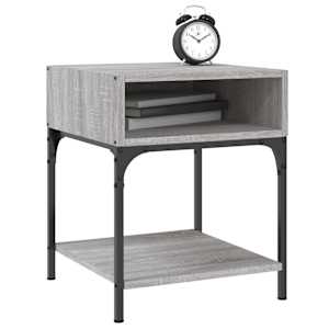 vidaXL Table de chevet sonoma gris 40x41x50 cm bois d'ing&eacute;nierie