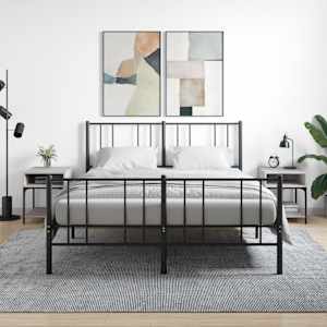 Nočna omarica 2 kosa siva sonoma 40x41x50 cm inženirski les