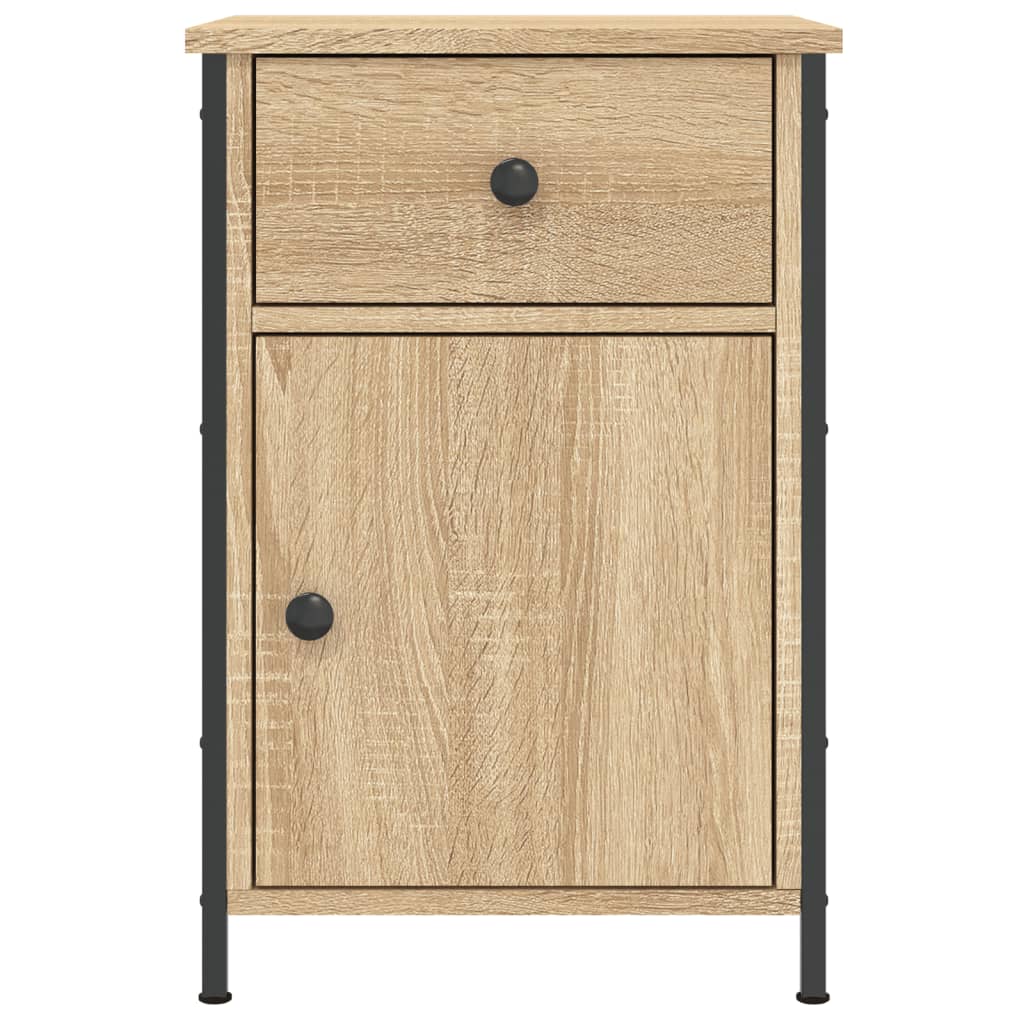 vidaXL Nachtkastjes 2 st 40x42x60 cm bewerkt hout sonoma eikenkleurig, foto 4