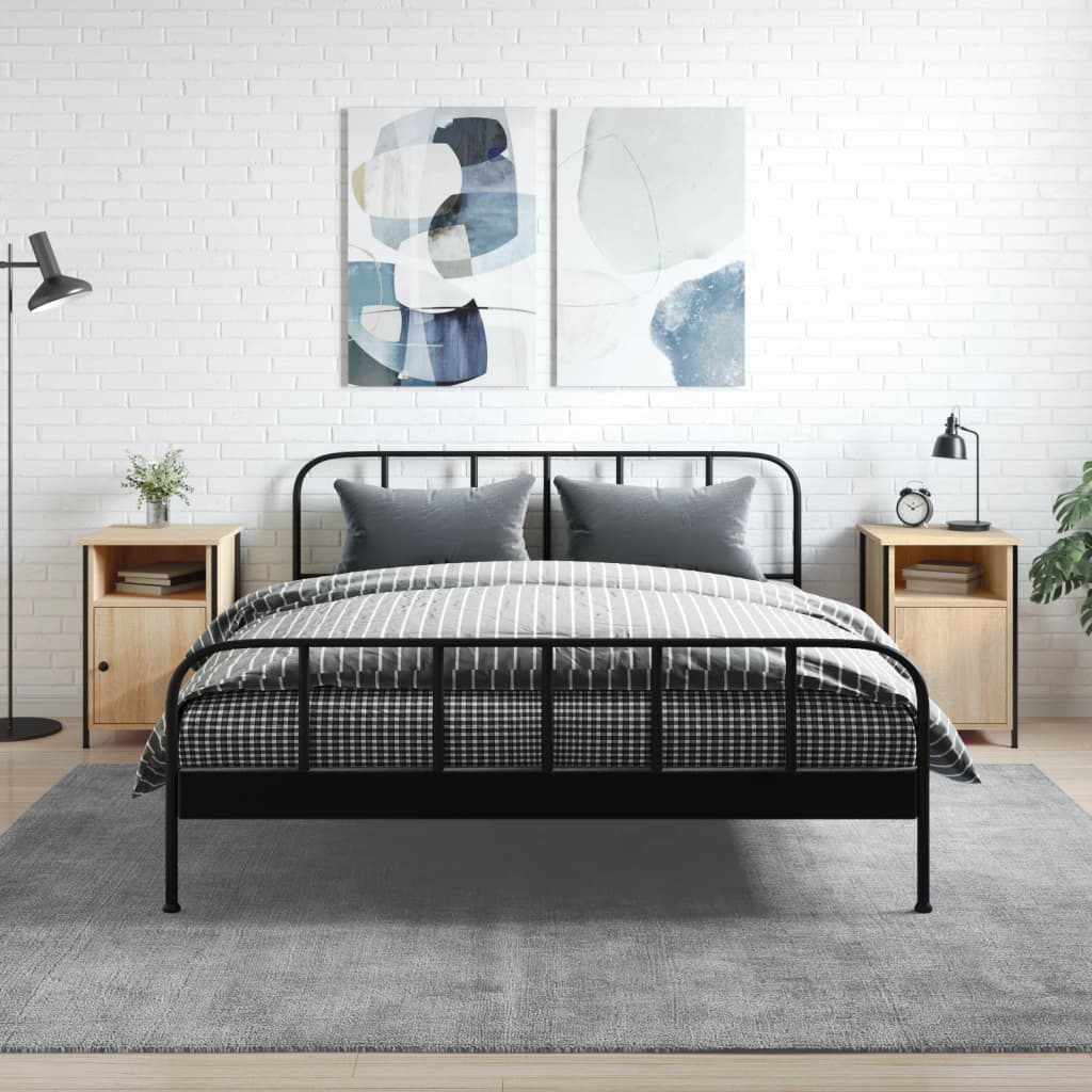 vidaXL Sängbord 2 st sonoma-ek 40x42x60 cm konstruerat trä