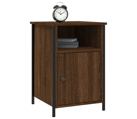vidaXL Нощно шкафче, кафяв дъб, 40x42x60 см, инженерно дърво