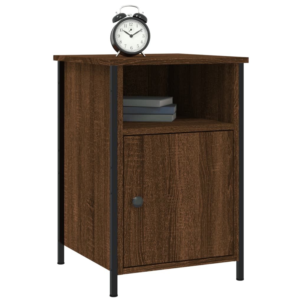 vidaXL Nachtkastjes 2 st 40x42x60 cm bewerkt hout bruin eikenkleur afbeelding