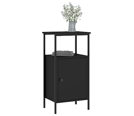 vidaXL Y&ouml;p&ouml;yd&auml;t 2 kpl musta 41x31x80 cm tekninen puu