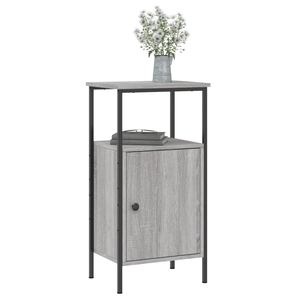 vidaXL Nočné stolíky 2 ks sivý dub sonoma 41x31x80 cm kompozitné drevo