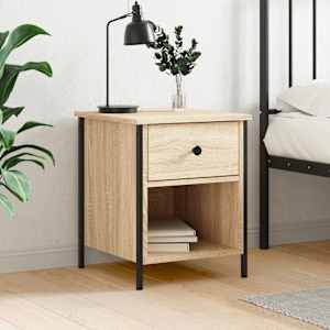 Nočna omarica sonoma hrast 40x42x50 cm inženirski les