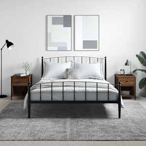 Nočna omarica 2 kosa rjavi hrast 40x42x50 cm inženirski les