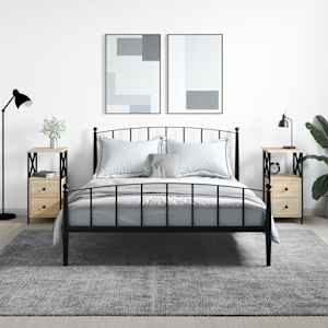 Nočna omarica 2 kosa sonoma hrast 34x35,5x70 cm inženirski les