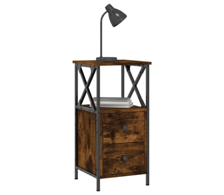 vidaXL f&uuml;st&ouml;s t&ouml;lgy sz&iacute;nű szerelt fa &eacute;jjeliszekr&eacute;ny 34x35,5x70 cm