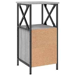 Nočna omarica 2 kosa siva sonoma 34x35,5x70 cm inženirski les - slika 9