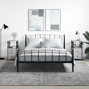 Nočna omarica 2 kosa siva sonoma 34x35,5x70 cm inženirski les