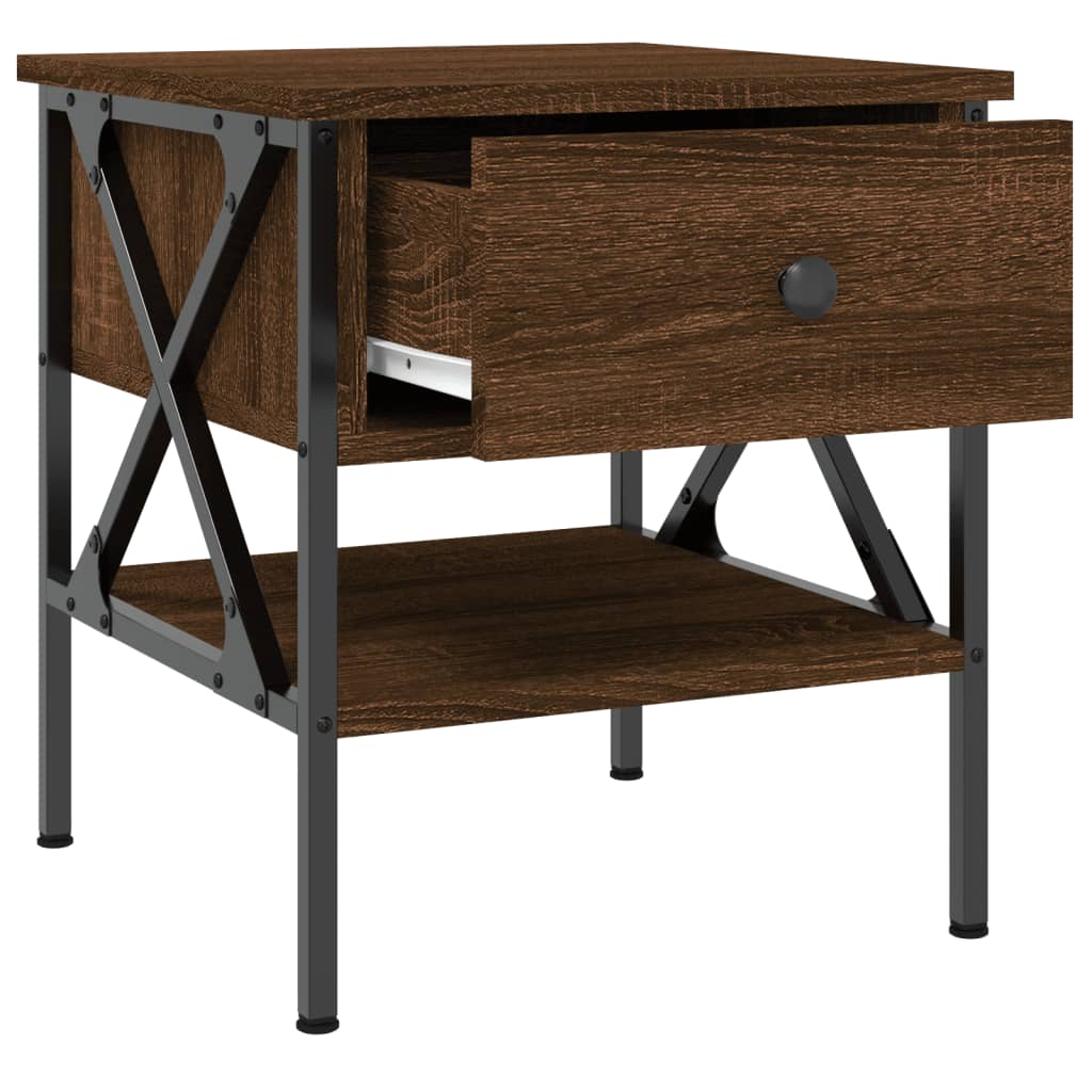  Nočné stolíky 2 ks hnedý dub 40x42x45 cm kompozitné drevo