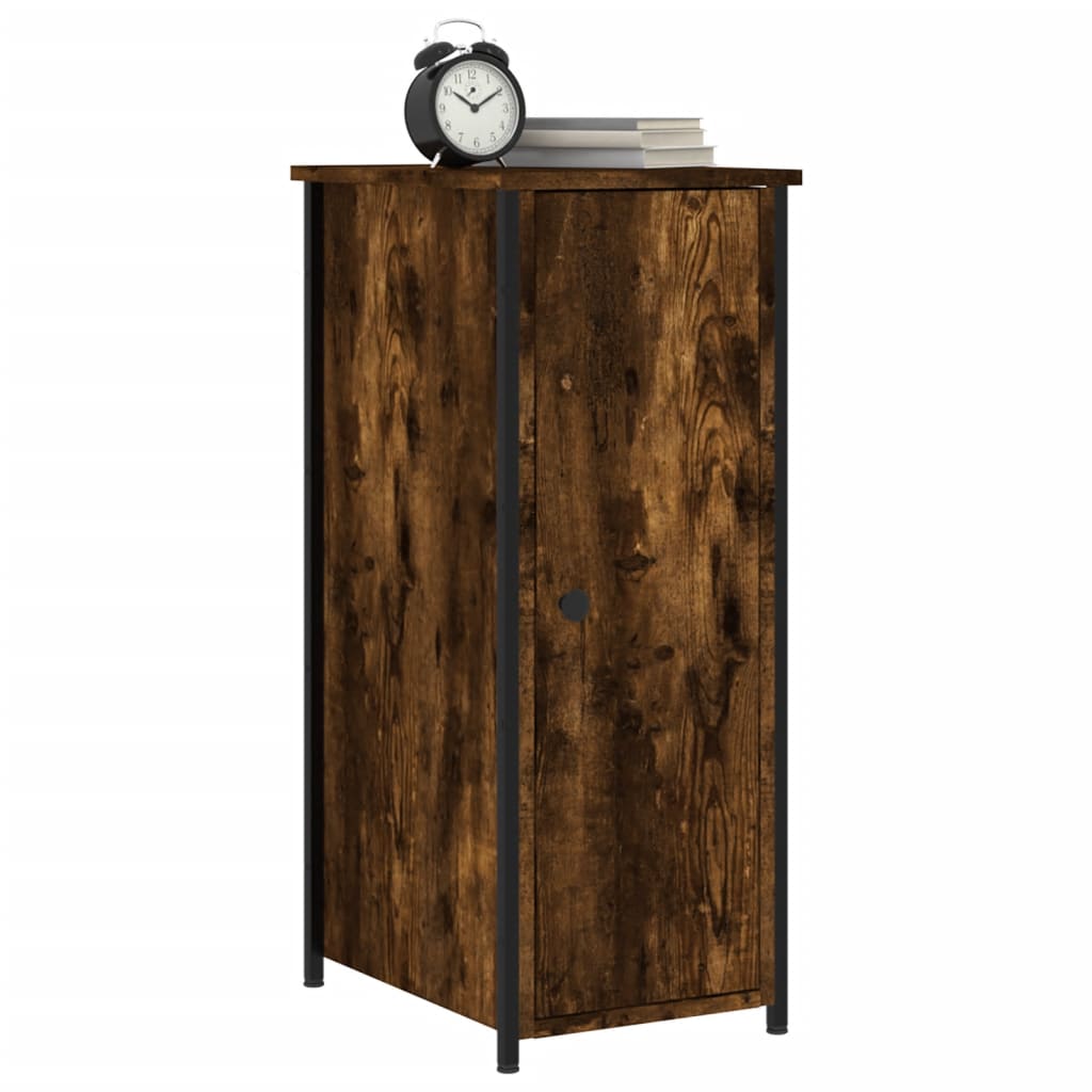 vidaXL Nachtkastjes 2 st 32x42x80 cm bewerkt hout gerookt eikenkleurig afbeelding