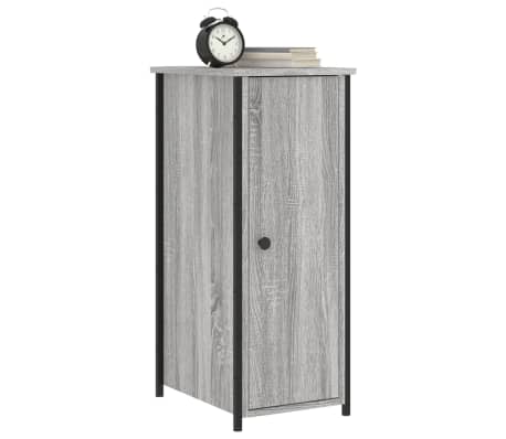 vidaXL Nachtkastje 32x42x80 cm bewerkt hout grijs sonoma eikenkleurig