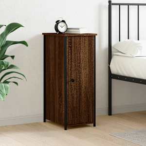 Nočna omarica rjavi hrast 32x42x80 cm inženirski les