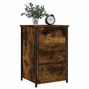 vidaXL Bedside Cabinets 2 pcs Smoked Oak 40x36x60 cm Engineered Wood