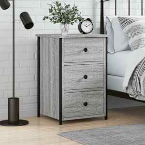 Nočna omarica siva sonoma 40x36x60 cm inženirski les