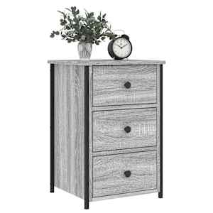 vidaXL Κομοδίνα 2 τεμ. Γκρι Sonoma 40x36x60 εκ. από Επεξεργασμένο Ξύλο