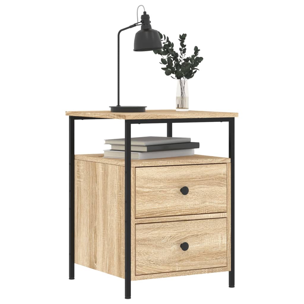 vidaXL Nachtkastjes 2 st 44x45x60 cm sonoma eikenkleurig afbeelding