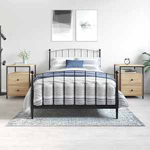 Nočna omarica 2 kosa sonoma hrast 44x45x60 cm inženirski les