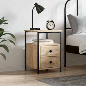 Nočna omarica sonoma hrast 34x35,5x50 cm inženirski les