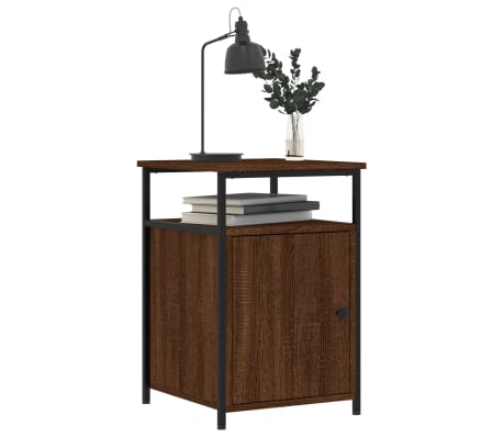 vidaXL Table de chevet ch&ecirc;ne marron 40x42x60 cm bois d'ing&eacute;nierie