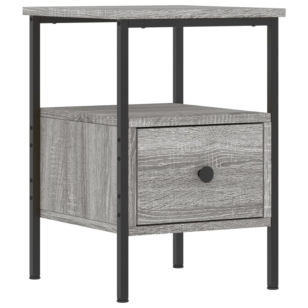 vidaXL Nachtkastjes 2 st 34x36x50 cm bewerkt hout grijs sonoma eiken afbeelding