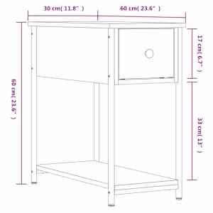 Noční stolky 2 ks dub sonoma 30 x 60 x 80 cm kompozitní dřevo - obrázek 12