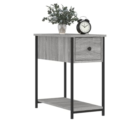 vidaXL Nočna omarica siva sonoma 30x60x60 cm inženirski les