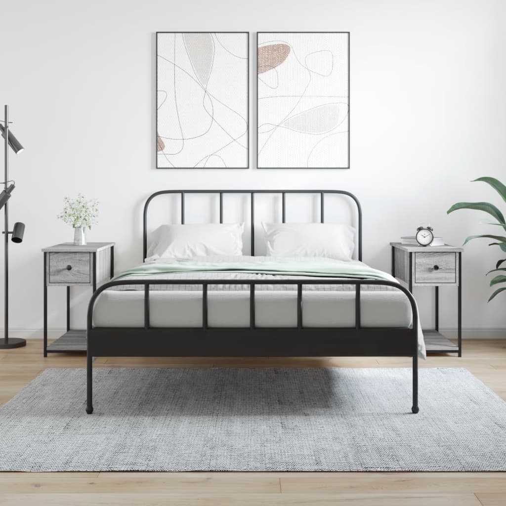 Thumbnail - vidaXL Nachttische 2 Stk. Grau Sonoma 30x60x60 cm Holzwerkstoff