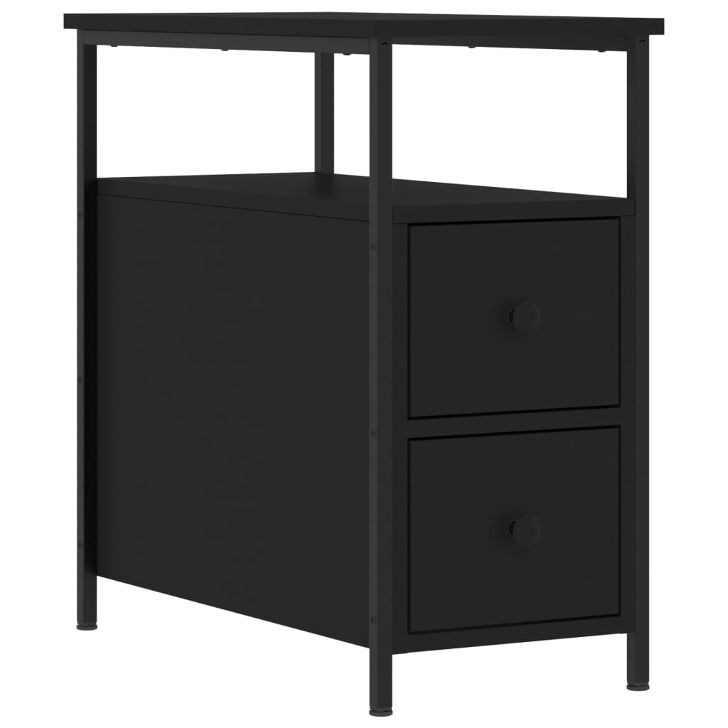 vidaXL Noční stolek černý 30 x 60 x 60 cm kompozitní dřevo