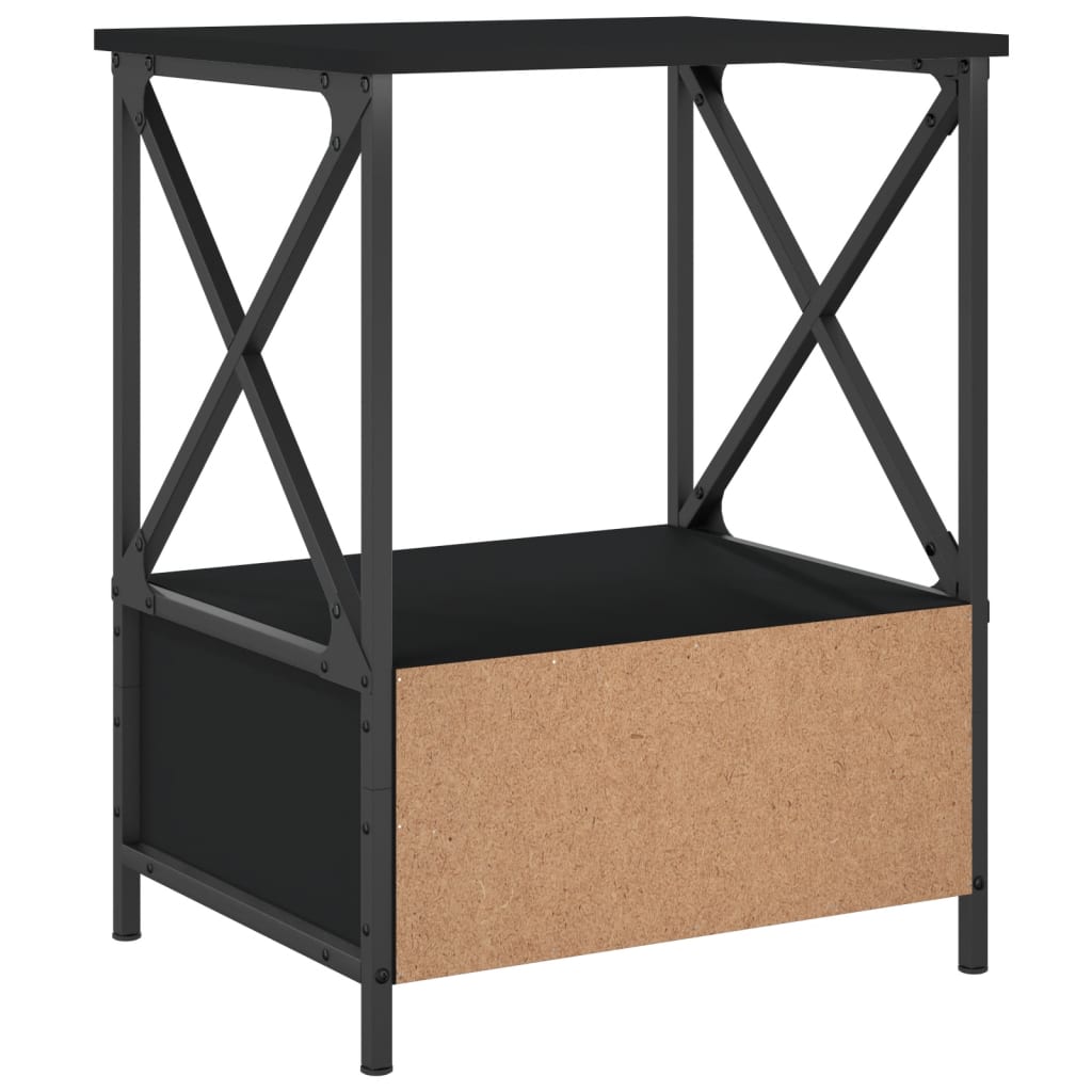  Nočné stolíky 2 ks, čierne 50x41x65 cm, kompozitné drevo