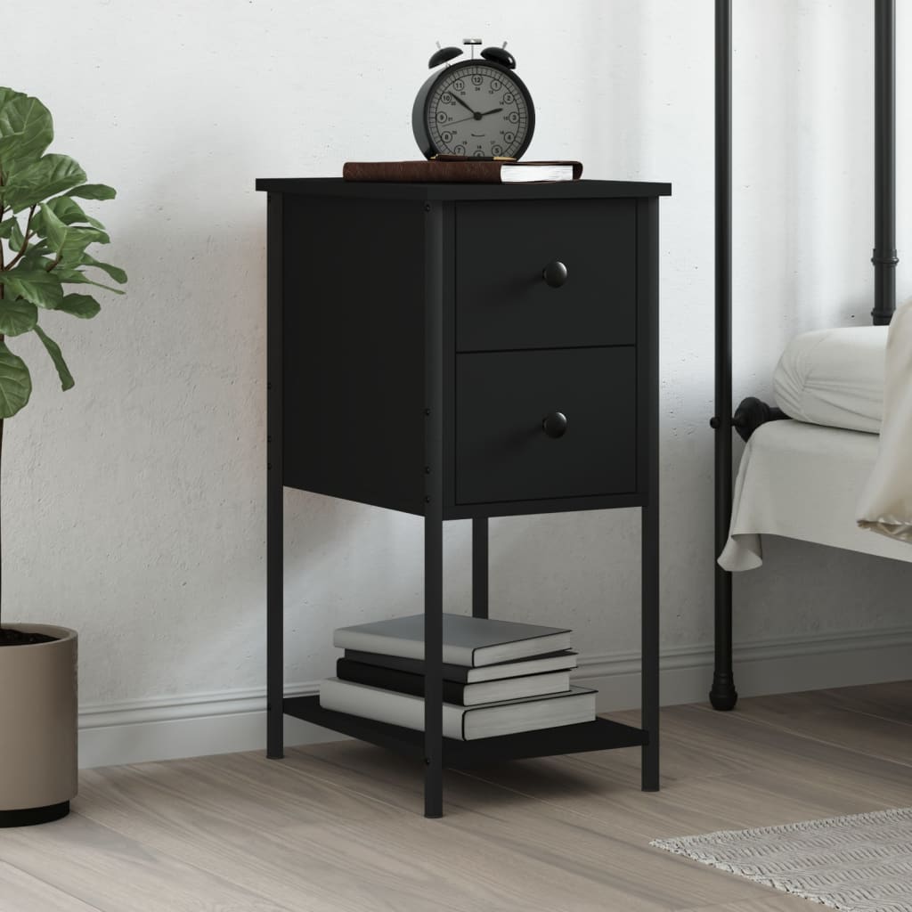 Black and deals brown bedside table