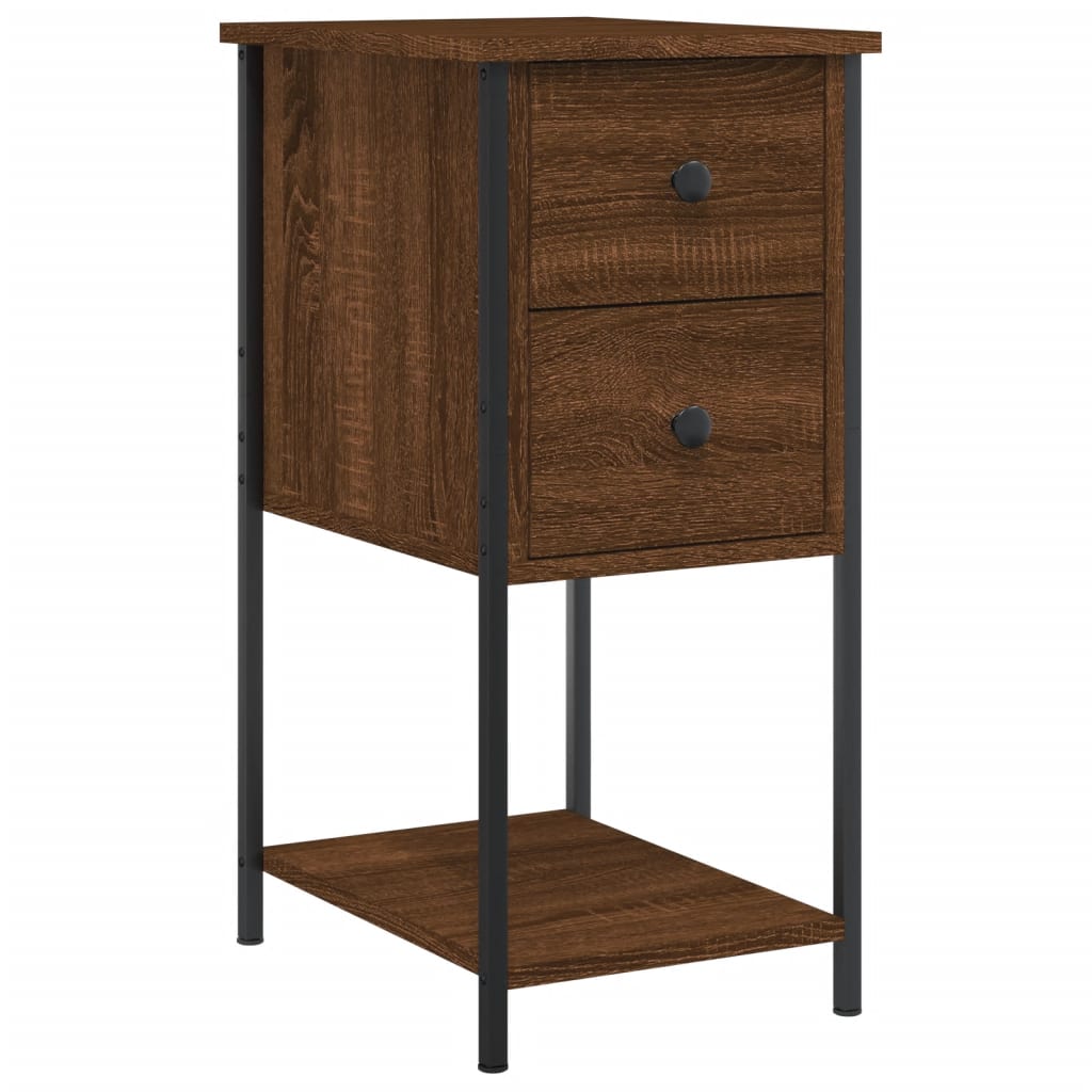 Nočný stolík hnedý dub 32x42x70 cm kompozitné drevo