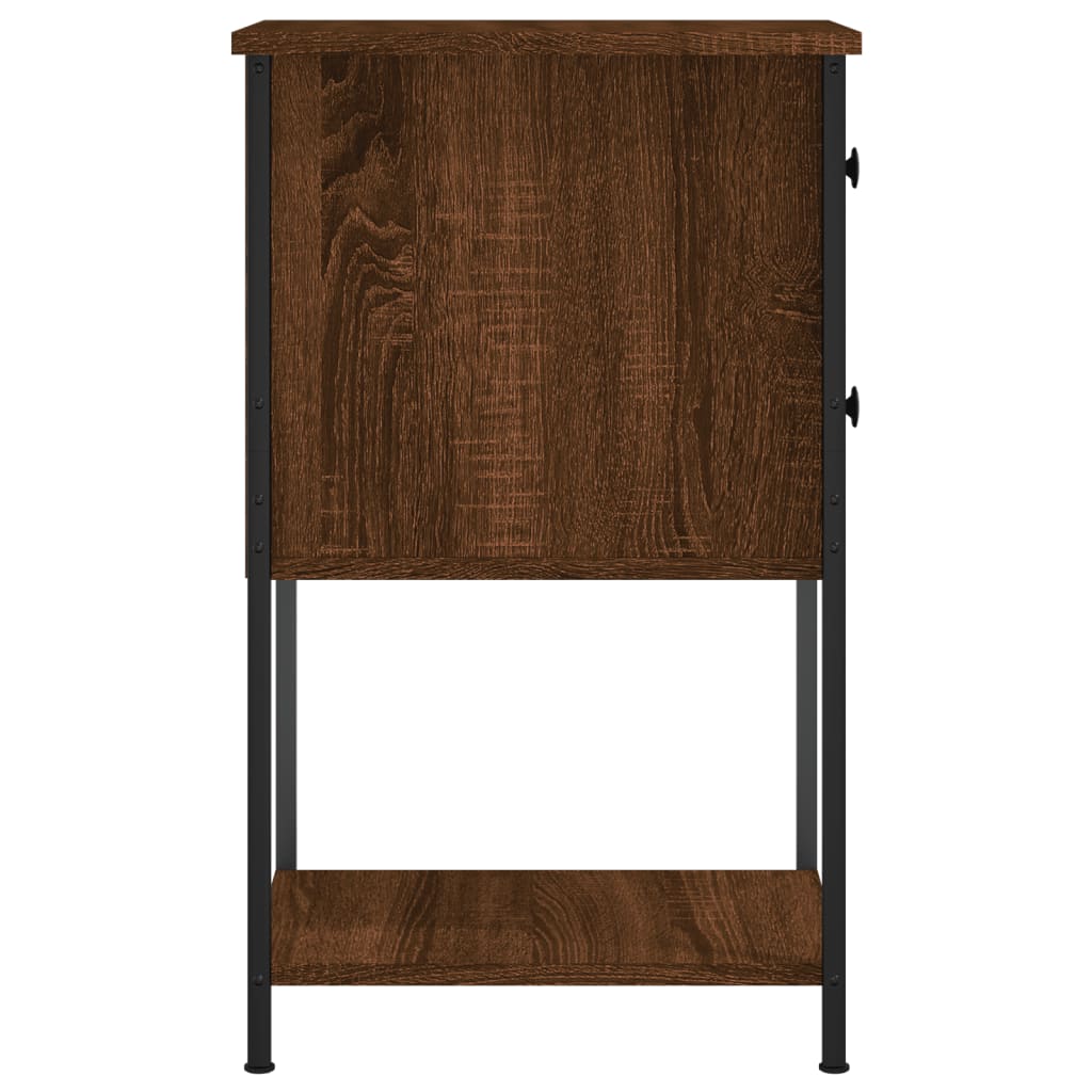  Nočné stolíky 2 ks, hnedý dub 32x42x70 cm, kompozitné drevo