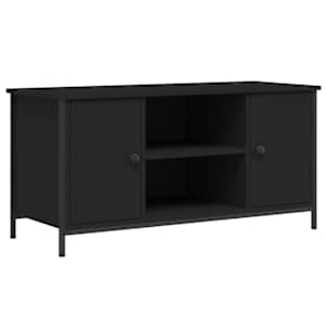 TV skříňka černá 100 x 40 x 50 cm kompozitní dřevo - obrázek 2