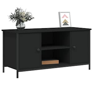 TV skříňka černá 100 x 40 x 50 cm kompozitní dřevo - obrázek 3