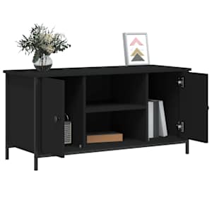 TV skříňka černá 100 x 40 x 50 cm kompozitní dřevo - obrázek 4