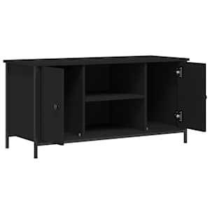 TV skříňka černá 100 x 40 x 50 cm kompozitní dřevo - obrázek 5