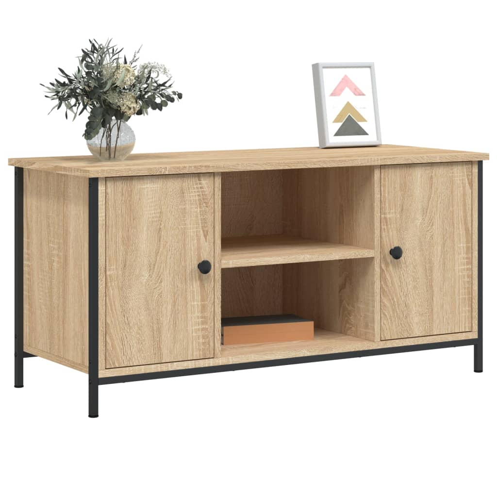 vidaXL Tv-meubel 100x40x50 cm bewerkt hout sonoma eikenkleurig