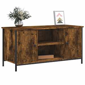 vidaXL TV Cabinet Smoked Oak 100x40x50 cm Engineered Wood